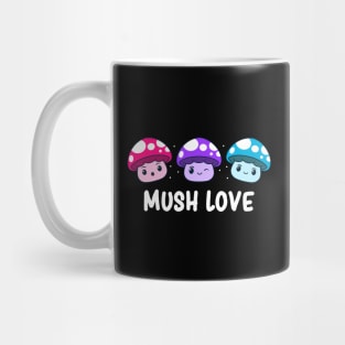 Androgynous Pride Flag Lgbtqia Cute Kawaii Mushroom Mug